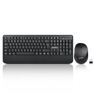 Afbeelding van Perixx PERIDUO 714 DE B Set met toetsenbord en muis Radiografisch Polssteun, Ergonomisch QWERTZ, Duits Zwart