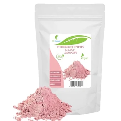 Image de Argile rose française 200 gr Masques visage DIY, Masque corps, capillaire, Peelings et gommages doux, Fabrication de savons, Anti âge raffermissement la peau