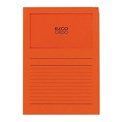 Afbeelding van ELCO 100 stuks hoekhoezen met venster 120 g/m² 22 x 31 oranje 29489.82