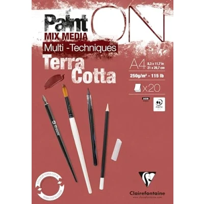 Afbeelding van PaintON TERRACOTTA Gelijmd Blok A4, 20 vellen