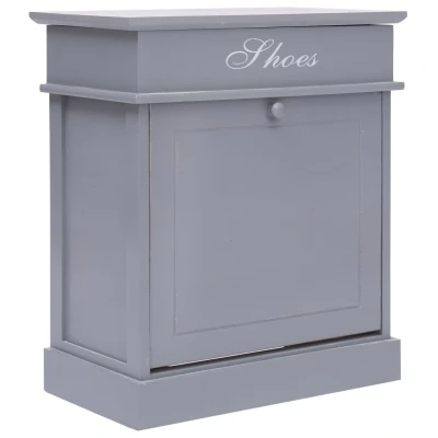 Afbeelding van Schoenenkast 50x28x58 cm paulowniahout grijs