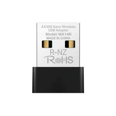 Image de Mercusys TP Link MA14N AX300 WiFi 6 USB, Clé pour PC fixe, 287Mbps sur 2.4GHz, Adaptateur USB Windows 11/10/7, Design Nano