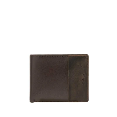 Afbeelding van Maitre E CAGE Slanke portemonnee met RFID bescherming en muntvak, elegante voor dames heren, klein, kaarthouder creditcardvak, kaarthouder, bruin, 12 x 8 cm, klassiek
