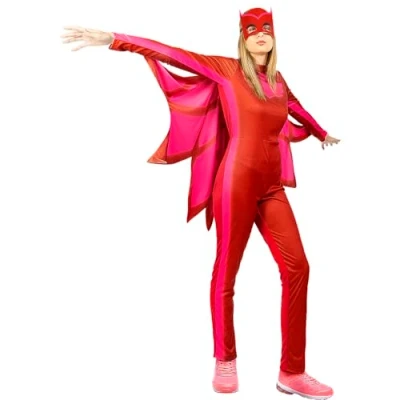 Afbeelding van FUNIDELIA Owlette kostuum voor vrouwen PJ Masks Maat: M Rood
