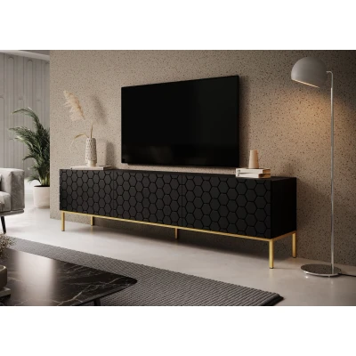 Afbeelding van TV Meubel modern Design met pootjes zwart 190cm