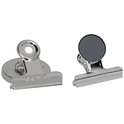 Afbeelding van Papierklem MAUL Bulldog met magneet 40mm capaciteit 15mm zilver