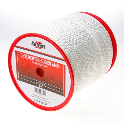 Afbeelding van Kelfort Nylonkoord wit gevlochten 6mm