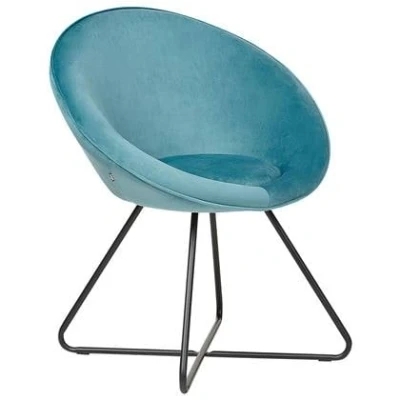 Afbeelding van Beliani FLOBY II Fauteuil Lichtblauw Fluweel
