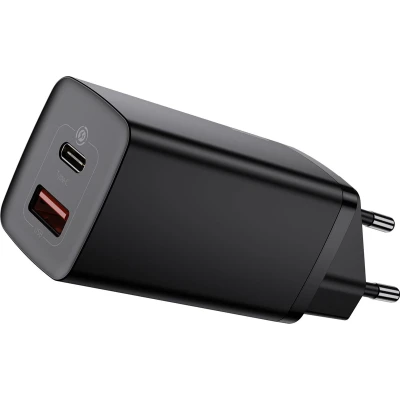 Afbeelding van Baseus GaN2 Snellader 65W met Power Delivery en Quick Charge Zwart