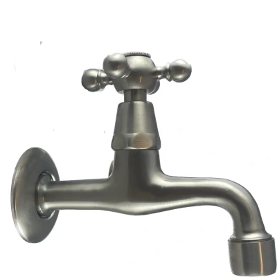 Afbeelding van PB klassieke muurfonteinkraan met sterknop koud water RVS 1208855612