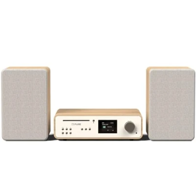 Image de Pure Acoustics Mini Chaîne Hifi Stéréo Cotton White Oak