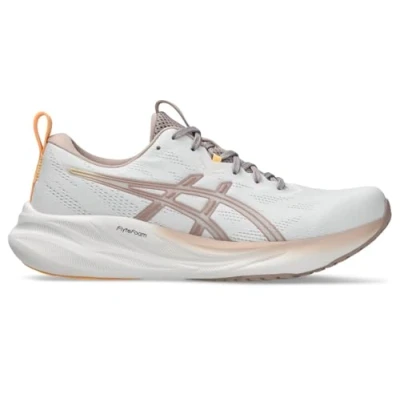 Afbeelding van Asics Gelpulse 16 Hardloopschoenen voor op de weg, Dames, Maat: 37.5, White/fawn Textiel/ synthetisch