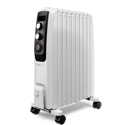 Afbeelding van Pro Breeze Draagbare olie radiator, 8 elementen, 2000 W, met 3 warmtestanden, instelbare thermostaat, 24 uurs timer, energiebesparende elektrische verwarming