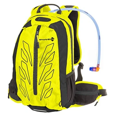 Afbeelding van M wave Outdoor rugzak Met Drinkwaterzak Zwart/geel 15 Liter