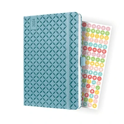 Afbeelding van Sigel agenda 2024 Jolie Flair A5 hardcover 7 dagen / 2 pagina&#039;s sky blue SI J4113