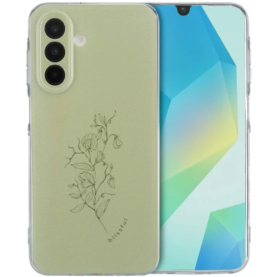 Afbeelding van imoshion hoesje Geschikt voor Samsung Galaxy A26 Siliconen Design verpakking Meerkleurig / Floral Green