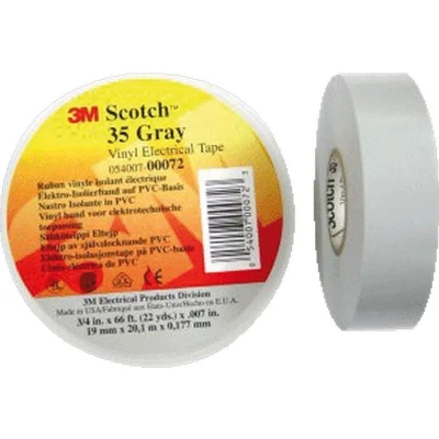 Afbeelding van MMM zelfkl tape Scotch 35, vinyl, grijs, (lxb) 20mx19mm, UV bestendig