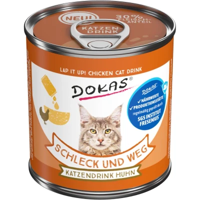 Afbeelding van 6x100g Dokas Slik en Smul kattendrank met kip