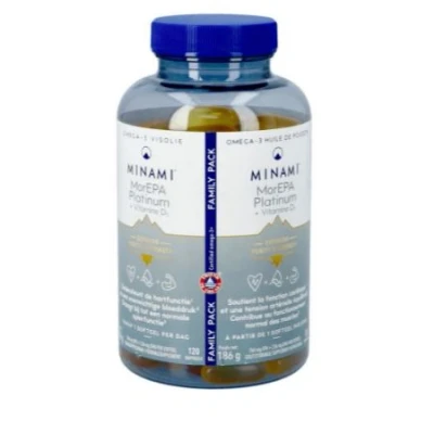 Afbeelding van Minami Nutrition MorEPA Platinum + Vitamine D3 Capsules 120capsules