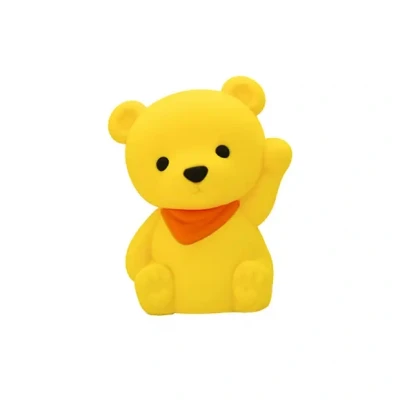 Afbeelding van Dhink Nachtlampje Teddybeer in zacht knuffel siliconen materiaal