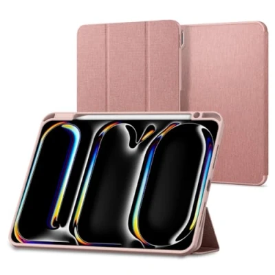 Afbeelding van Spigen Urban Fit Hoes Geschikt voor Apple iPad Pro 11 (2024) Book Case Roze