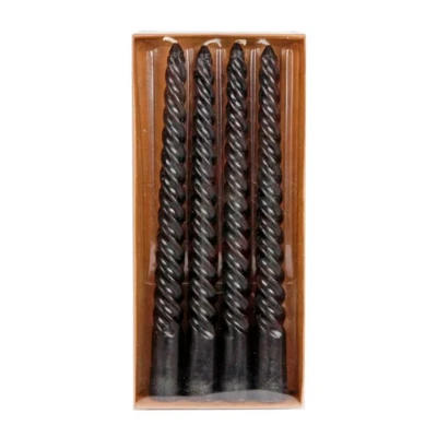 Afbeelding van Gifts Amsterdam Tafelkaars &quot;Twist&quot; zwart 2x2x20cm