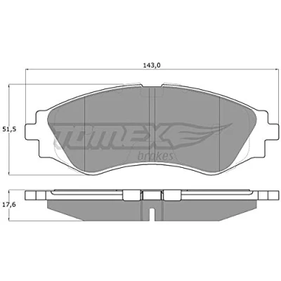 Afbeelding van TOMEX brakes TX 10 74 Remblokkenset Vooras DAEWOO: Lanos Saloon, Hatchback