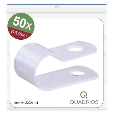 Afbeelding van Quadrios 22CA144 Bevestigingsklem Schroefbaar Bundel Ø (bereik) 3.3 mm (max) Naturel 1 set(s)