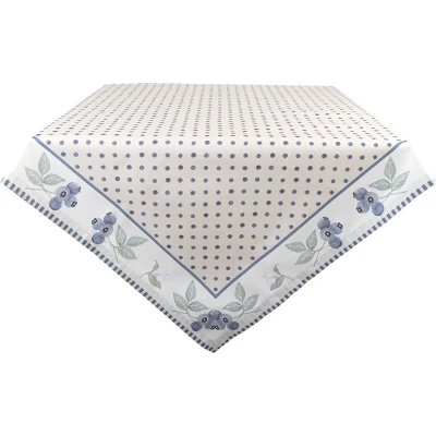Afbeelding van Clayre &amp; Eef Tafelkleed 130x180 cm Beige Blauw Katoen Rechthoek