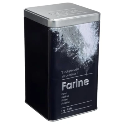 Afbeelding van 5five meeldoos 1kg metaal black edition zwart