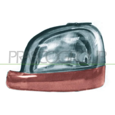Afbeelding van PRASCO RN9164824 Koplampen Links H4 geel Oranje Met knipperlamp voor rechtsrijdend verkeer Zonder afregelmotor LWR RENAULT: Kangoo I