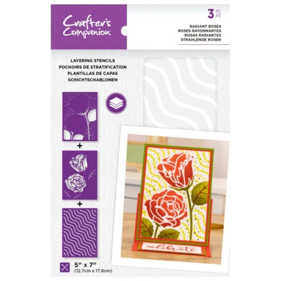 Afbeelding van CC Layering Floral Stencil Radiant Roses