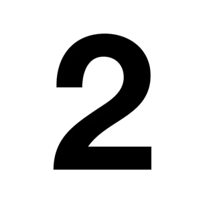 Afbeelding van Cijfersticker nummer 2 in zwart, hoogte 10 cm, zelfklevend huisnummer I cijfer om op te plakken voor buiten, brievenbus, deur, weerbestendig, kfz_673_2