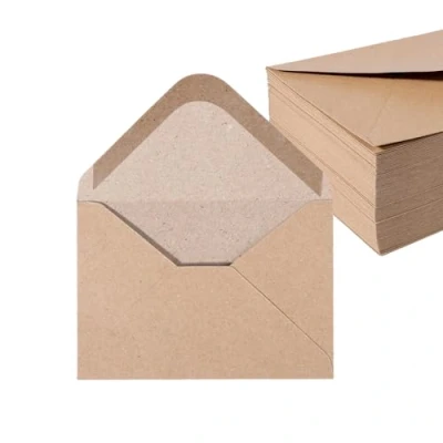 Afbeelding van Mini enveloppen zelfdichtend (100 stuks) Antiek kraftpapier/zonder venster A7 74 x 105 mm, enveloppen, dichten, NHD06