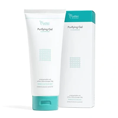 Image de colibri skincare PURIFYING Gel CLEANSER (200 ml) nettoyant Pour le visage à l&#039;acide salicylique nettoyage profond des peaux mixtes grasses femme et homme Made in Germany