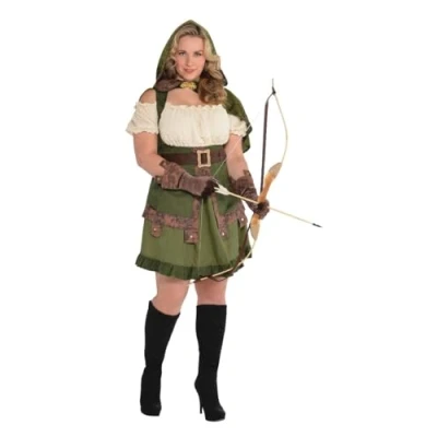 Afbeelding van amscan 847031 Robin Hood Kostuums Volwassen Vrouwen Capuchon Jurk Maat 44 46, Multicore