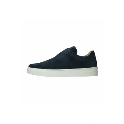 Afbeelding van Manfield Loafer Sneakers laag, Dames, Maat: 40, Blau Veloursleer