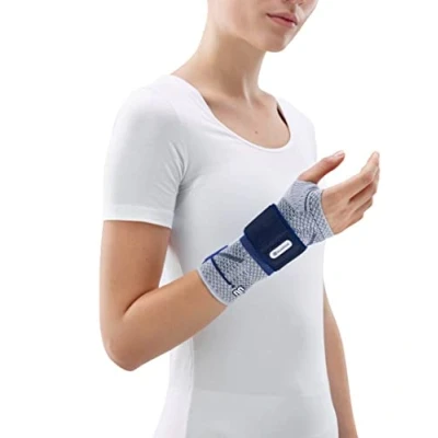 Afbeelding van Bauerfeind ManuTrain Polsbandage Zijde: Links Maat: 4 (17 18 cm) Kleur: Titaan
