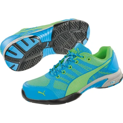 Afbeelding van PUMA Celerity WNS S1P veiligheidsschoen voor dames laag (blauw/lime) 902 30001 3653 37