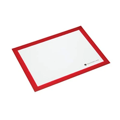 Afbeelding van KitchenCraft MasterClass Grote Bakmat Met Antiaanbaklaag Silicone ‎40 x 30 0,1 Centimeter Rood/Wit