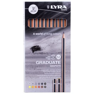 Afbeelding van Lyra Graduate Metal Box 12 Pcs Graphite Pencils