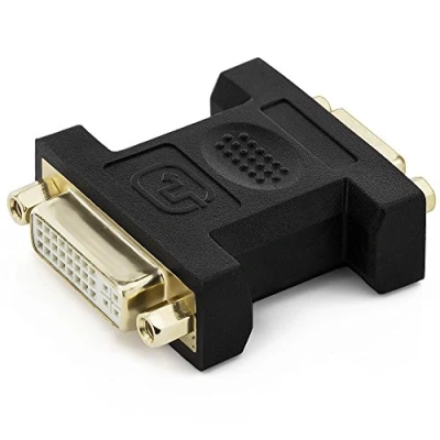 Afbeelding van deleyCON DVI I naar VGA Koppeling Adapter Connector Aansluiting van twee kabels (VGA/DVI) Zwart