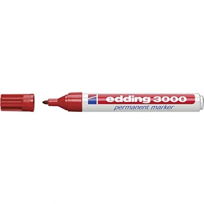 Afbeelding van Viltstift edding 3000 rond 1.5 3mm rood blister à 1 stuk