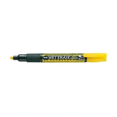 Image de Pentel marqueur décoratif WET ERASE SMW26, pointe biseautée, jaune, craie