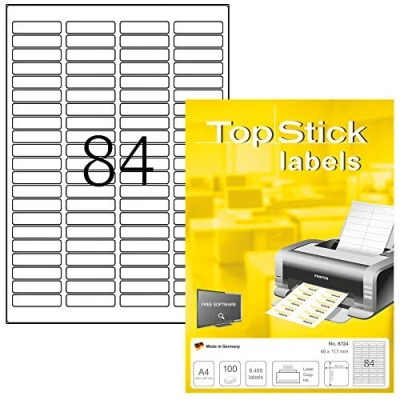 Image de TOP STICK Etiquette universelle, 46 x 11,1 mm, blanc