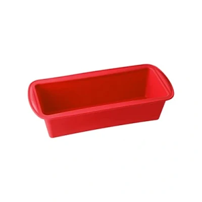 Image de Dr Oetker 1265 moule Silicone, a gateau, cake, cake en pain de mie, Rouge, 24 x 10 7,5 cm