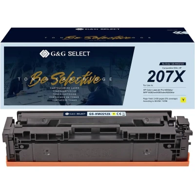 Afbeelding van G&amp;G Toner vervangt HP 207X Compatibel Geel W2212X(207X) GS HW2212X(207X)