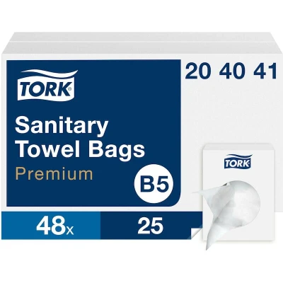 Image de TORK 204041 sachets d&#039;hygiène plastique blanc B5 (48x 25 pcs.)