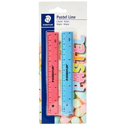 Afbeelding van Staedtler Pastel Line blister 2 linialen met schaal gesorteerd kleuren willekeurig