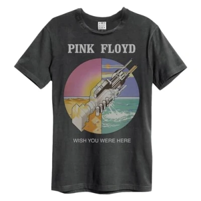 Afbeelding van Amplified Wish You were Here T shirt voor dames en heren, uniseks, Houtskool
